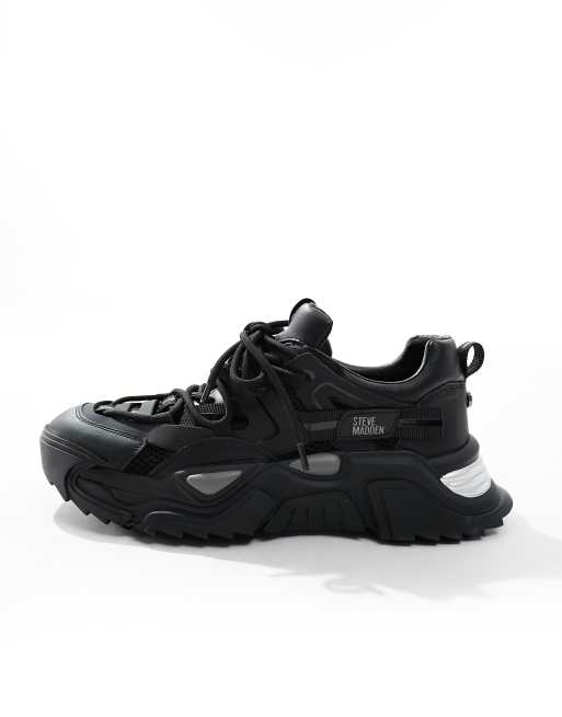 Steve Madden Kingly Sneaker in Schwarz mit dicker Sohle