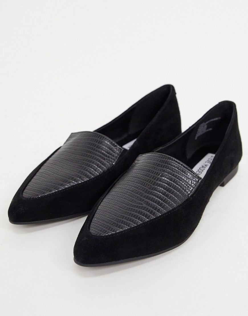 Steve Madden - Klassieke platte schoen met puntige neus in zwart
