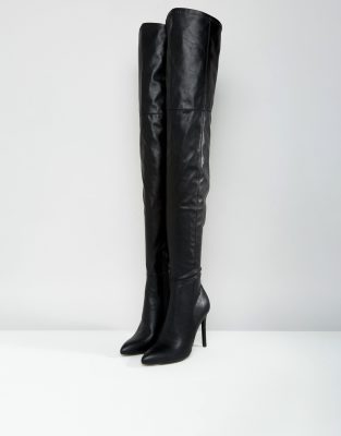 steve madden thigh high leather boots