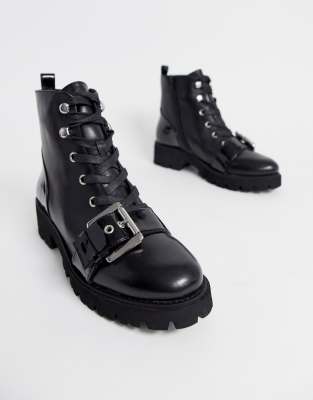 steve madden black lace up boots