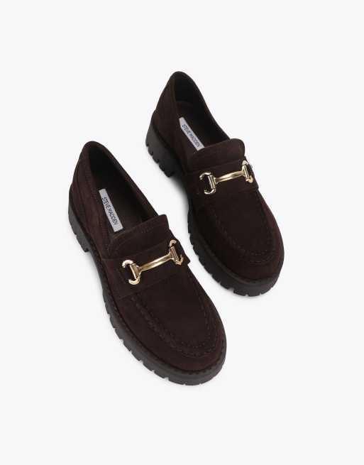 Steve Madden Lando dark brown flat shoes in dark brown, 2 of 4