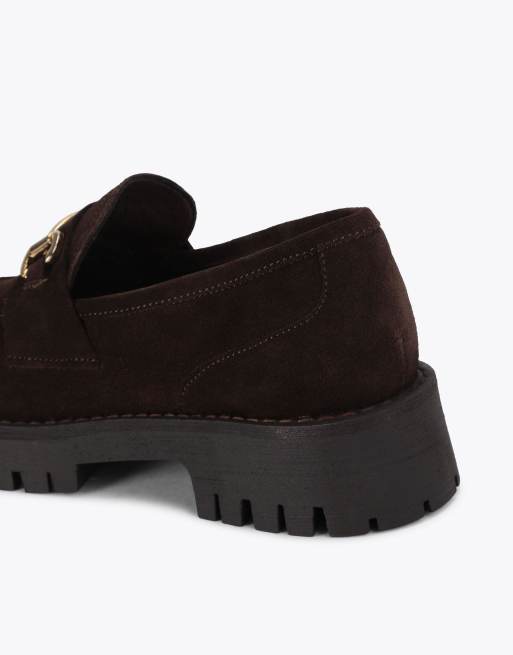 Steve Madden Lando dark brown flat shoes in dark brown, 3 of 4