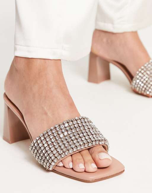 Steve madden crystal store mules