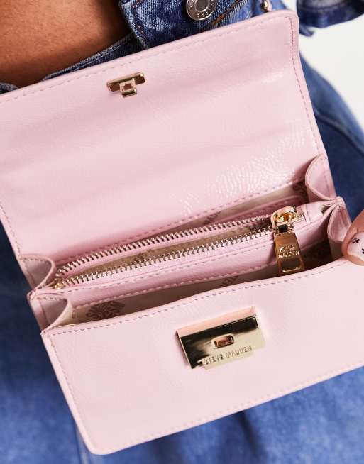 Steve Madden large logo crossbody bag in light pink