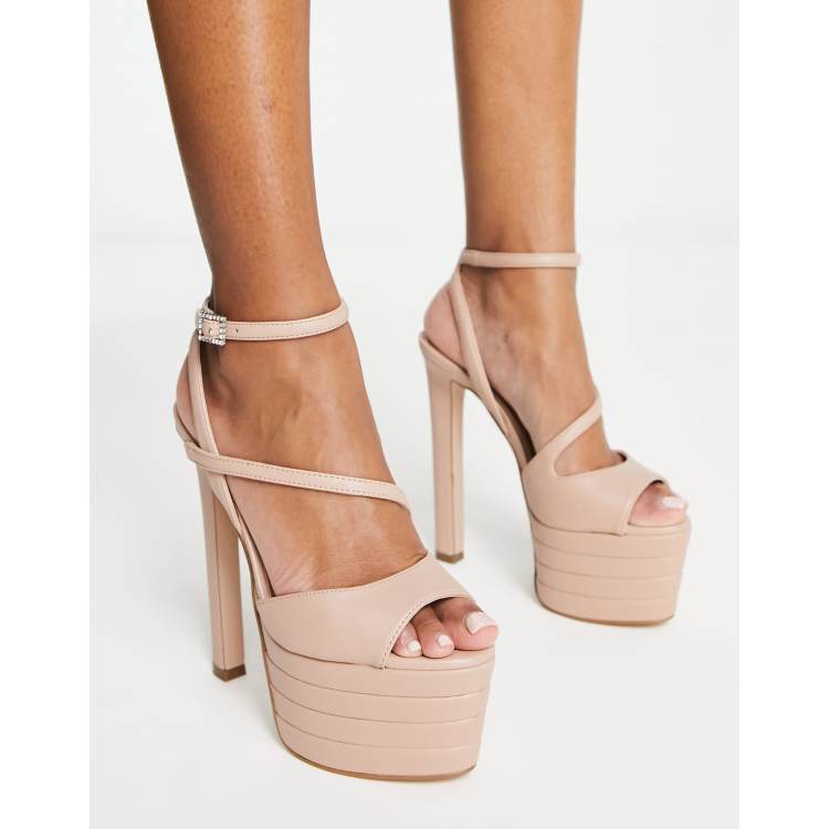 Steve Madden Larssa platform sandals in blush