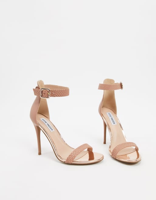 Steve madden stecy blush barely there heeled on sale sandals