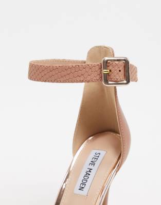 steve madden stecy blush barely there heeled sandals