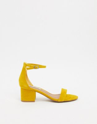 steve madden yellow block heels