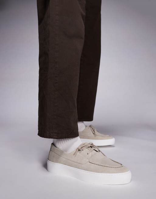 Steve Madden Leeway slip-on casual lace up shoe in taupe suede, 4 of 4