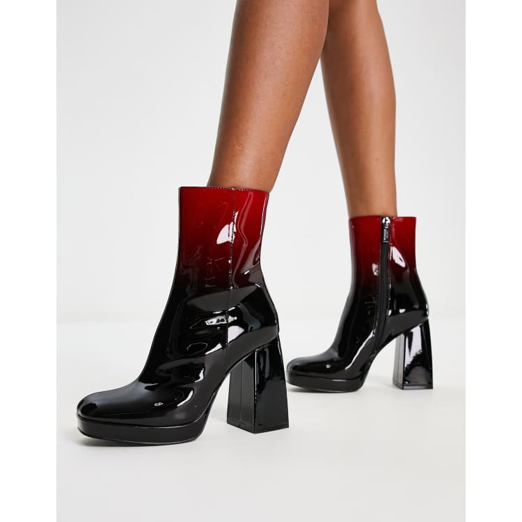 Steve madden boots red on sale laces