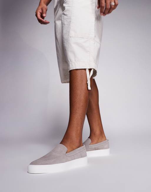 Steve Madden – Leyton – Wsuwane szare zamszowe loafersy, 2 z 4