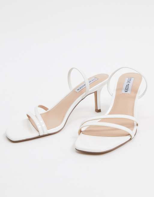 Steve madden hot sale white strap sandals