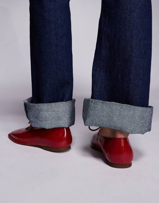 Steve Madden - Lola - Ballerines à bout carré - Rouge verni, 4 de 4