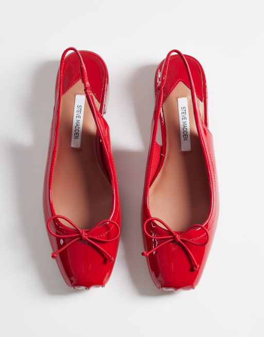 Steve Madden - Loved - Røde ballerinaer med hæl og hælrem, 2 af 4