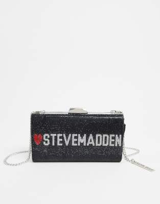 steve madden black clutch