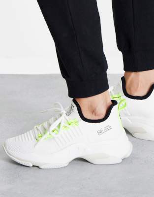 steve madden mac white trainers