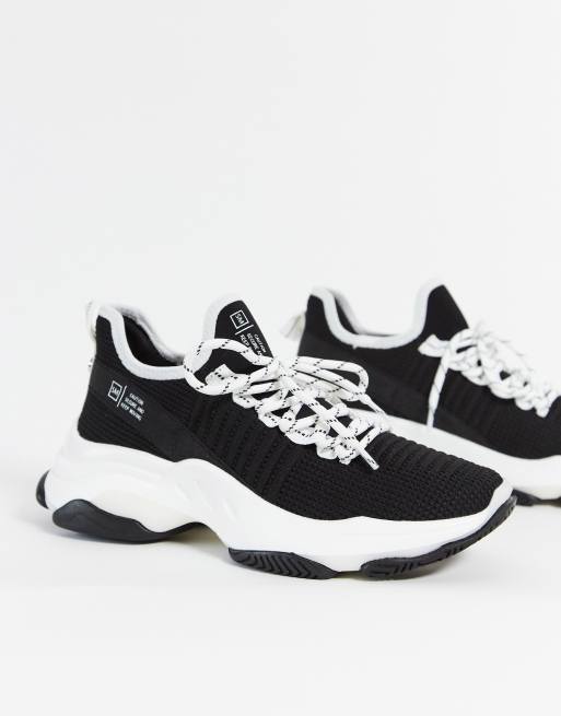 steve madden master sock trainers in black