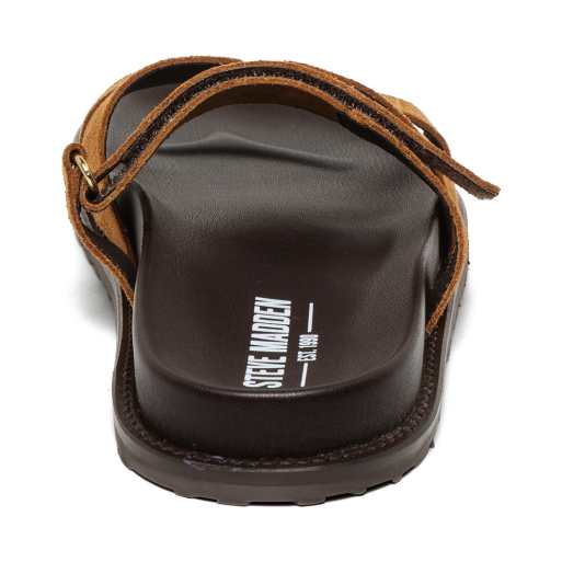 Steve Madden - Manu - Cognacfarvede sandaler i ruskind med stropper, 3 af 4