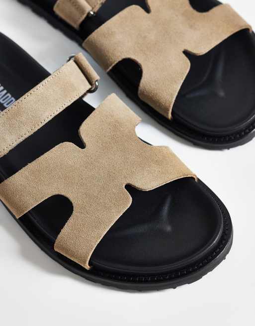 Steve Madden – Manu – Szarobrązowe zamszowe sandały z paskami, 2 z 4