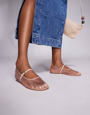 Steve Madden - Mash - Ballerinas aus Netzstoff in Altrosa