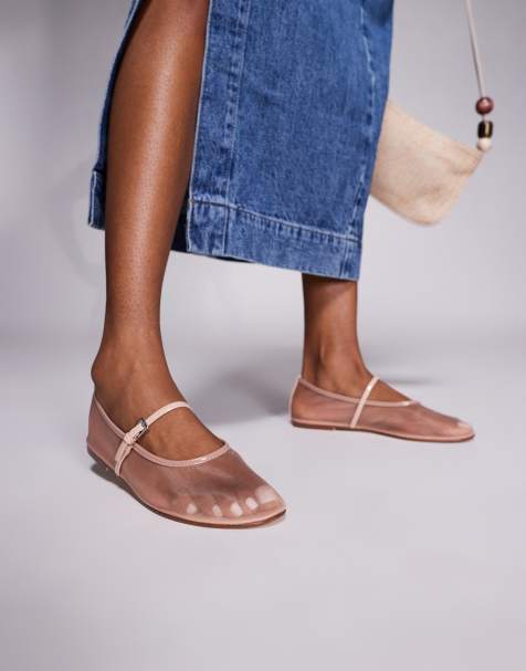 Steve Madden Mash mesh ballet flats in blush - view 1