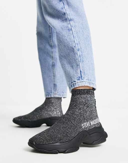 Steve Madden Master sock sneakers in black