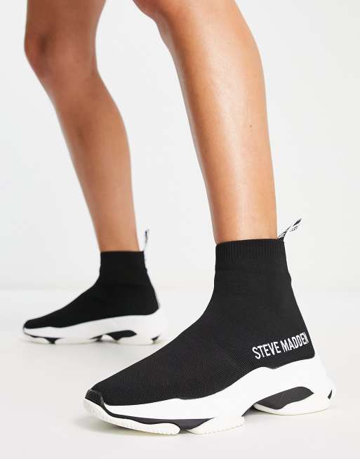 Steve Madden Master sock trainers in black | ASOS