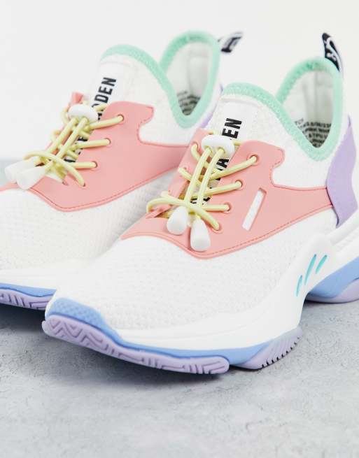 Steve Madden match chunky trainers in white/pink | ASOS