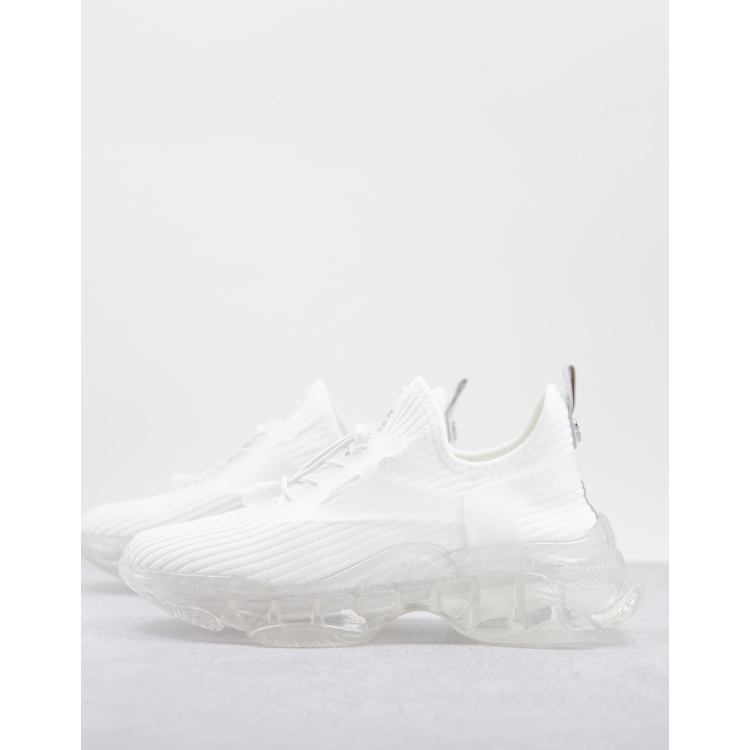 Vaarwel uitblinken Bandiet Steve Madden - Match-K - Sneakers met doorzichtige zool in wit | ASOS