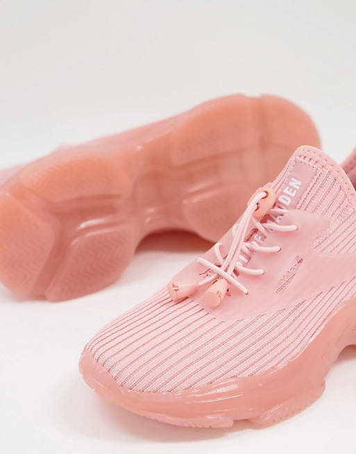 Steve Madden Match-K trainers with translucent sole in pink