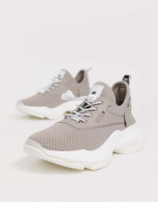 Steve Madden - Match - Sneakers grigio talpa con suola spessa