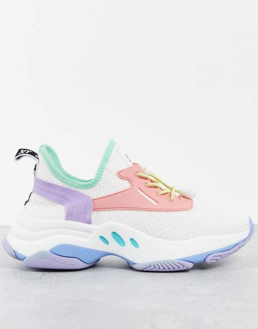 Steve Madden – Match – Vita/rosa grova träningsskor