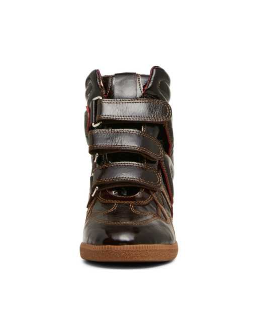 Steve Madden – Mavis – Bruna, lackade sneakers med kilklack , 2 av 5