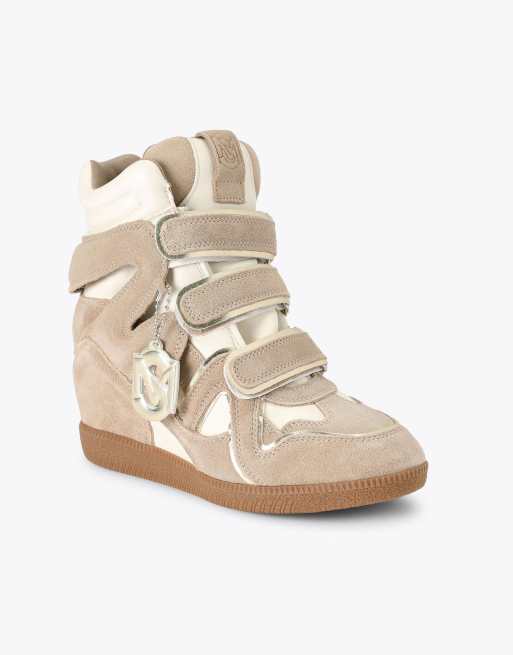 Steve Madden Mavis sand suede trainers in beige other, 2 of 4