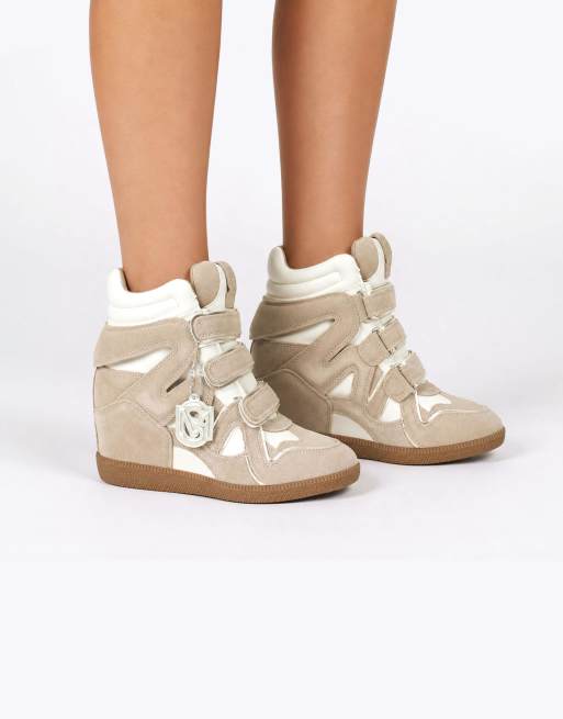 Steve Madden Mavis sand suede trainers in beige other, 4 of 4