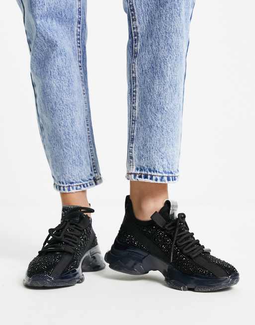 Steve Madden Maxima R Baskets chunky strass Noir