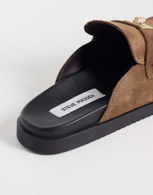 Steve Madden Megg slip on-loafer i taupe mocka, 4 av 4