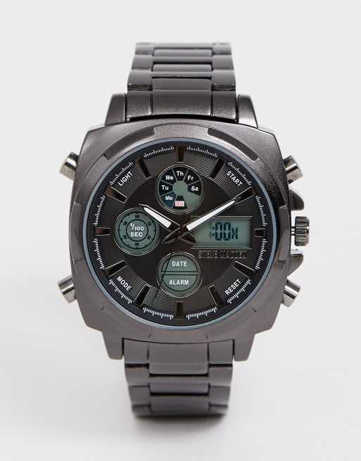 Steve madden black mens on sale watch