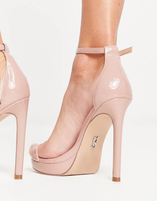 Steve Madden – Milano – Absatzsandalen in hellbrauner Lackoptik, 2 von 4