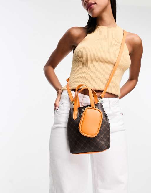 VolcanmtShops  Steve Madden mini cross body bag in chocolate