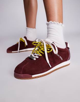  Mirage gum sole trainers in burgundy