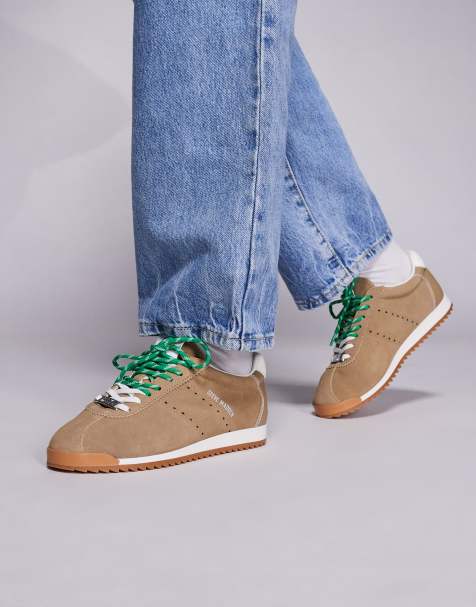 Steve Madden Mirage gum sole trainers in suede sand - view 1