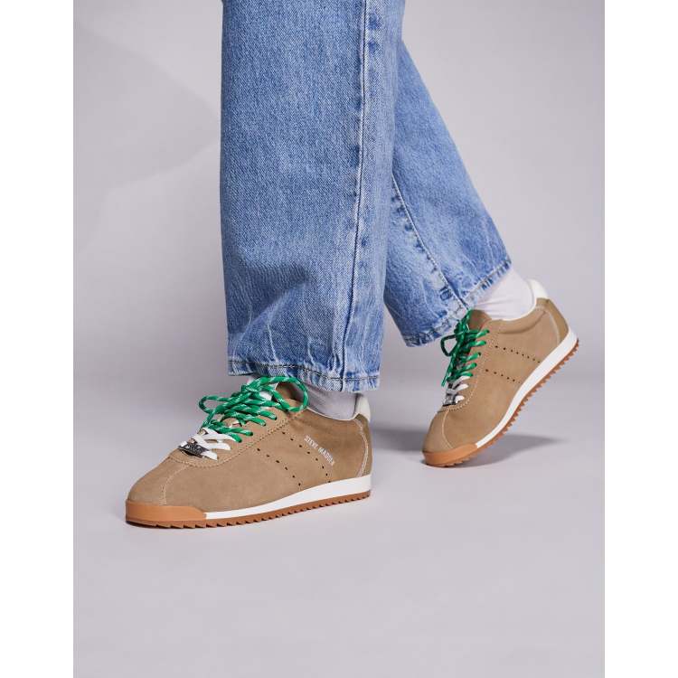 Steve Madden Mirage gum sole trainers in suede sand | ASOS