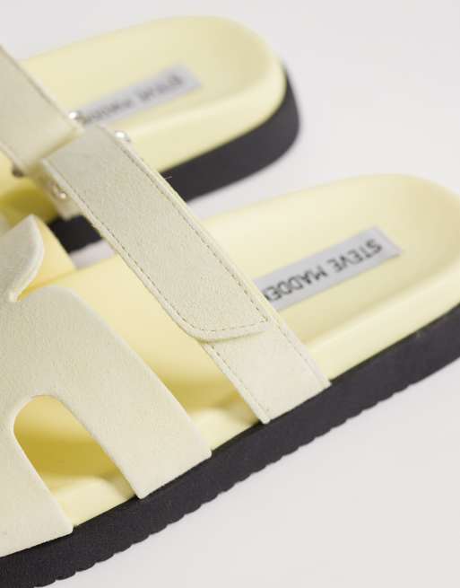 Steve Madden - Missile - Sandalen van suède met bandjes in botergeel, 3 van 4