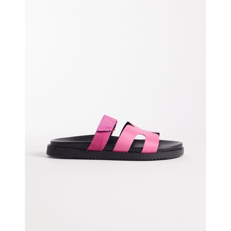 Steve Madden Missile sandals with straps in pink satin | ASOS