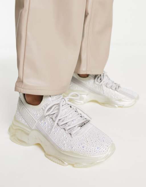 moco familia Espectador Steve Madden Mistica bridal sneakers in iridescent | ASOS