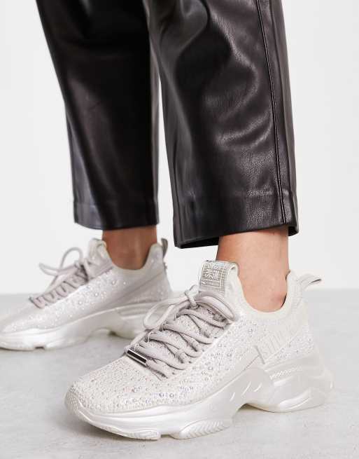 Steve Madden Mistica bridal trainers in iridescent ASOS