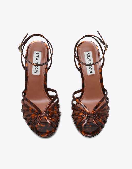 Steve Madden Mizuna tortoise heeled sandals in brown other, 3 of 4