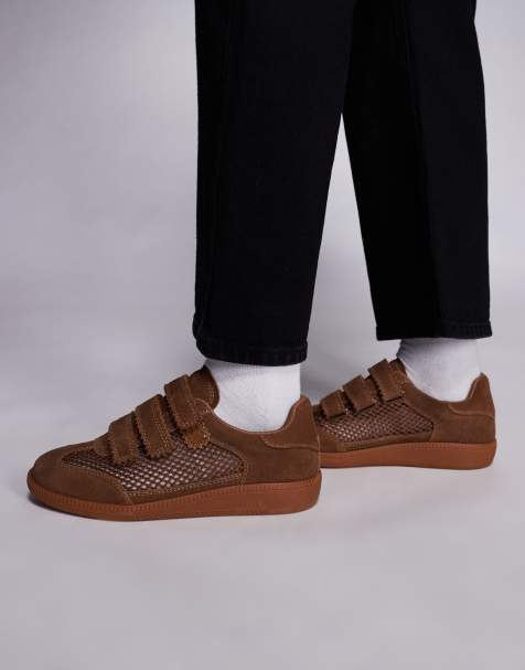 Steve Madden Momentum velcro sneakers in brown - view 1