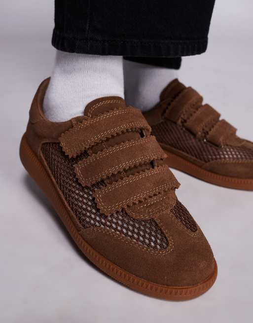 Steve Madden Momentum velcro sneakers in brown, 3 of 5